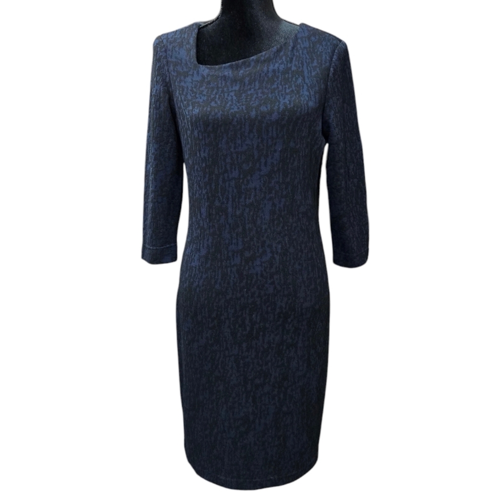 Ellen Tracy Knee Length 3/4 Sleeve Sheath Formal Career Dress 10